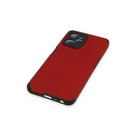 Newface Realme C35 Kılıf Loop Deri Silikon - Kırmızı