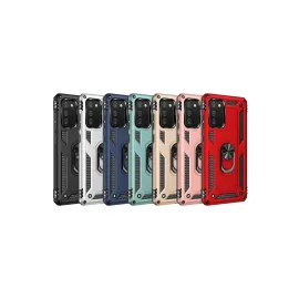 Newface Samsung Galaxy A02S Kılıf Sofya Yüzüklü Silikon Kapak - Siyah