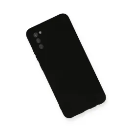 Newface Samsung Galaxy A03S Kılıf Nano Içi Kadife Silikon - Siyah