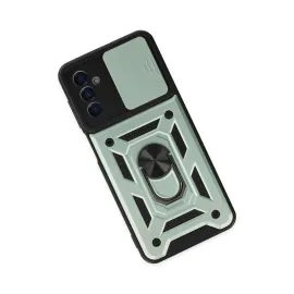 Newface Samsung Galaxy A04S Kılıf Pars Lens Yüzüklü Silikon - Yeşil