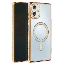 Newface Samsung Galaxy A07 4G Joke Simli Magneticsafe Kılıf - Gold