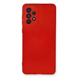 Newface Samsung Galaxy A53 5G Kılıf Nano Içi Kadife Silikon - Kırmızı
