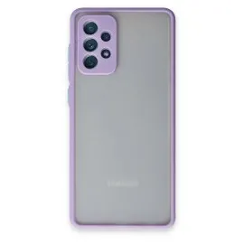 Newface Samsung Galaxy A72 Kılıf Montreal Silikon Kapak - Mor