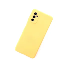 Newface Samsung Galaxy M52 5G Kılıf Nano Içi Kadife Silikon - Sarı