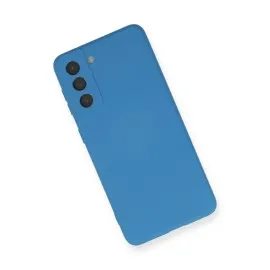 Newface Samsung Galaxy S21 Kılıf Nano Içi Kadife Silikon - Mavi