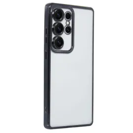 Newface Samsung Galaxy S25 Ultra Kılıf Razer Lensli Silikon - Siyah