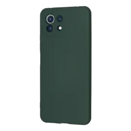 Newface Xiaomi Mi 11 Lite Kılıf Nano Içi Kadife Silikon - Koyu Yeşil