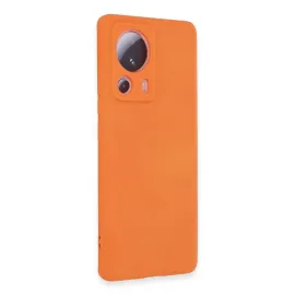 Newface Xiaomi Mi 13 Lite Kılıf Nano Içi Kadife Silikon - Turuncu