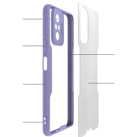 Newface Xiaomi Redmi Note 10 Pro Kılıf Platin Silikon - Kırmızı