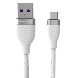 Konfulon S82 Seramik Uçlu Micro USB Kablo 1M 3.1A - Beyaz