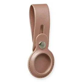 Newface Airtag Askılı Deri Kılıf - Rose Gold