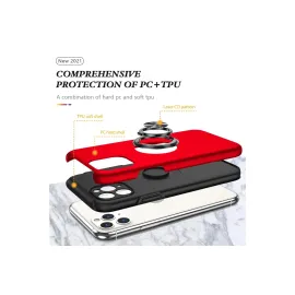 Newface Iphone 11 Pro Max Kılıf Elit Yüzüklü Kapak - Kırmızı