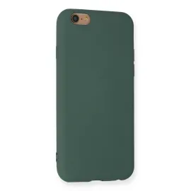 Newface Iphone 6 Kılıf Nano Içi Kadife Silikon - Koyu Yeşil