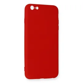 Newface Iphone 6 Plus Kılıf Nano Içi Kadife Silikon - Kırmızı