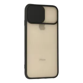 Newface Iphone 7 Kılıf Palm Buzlu Kamera Sürgülü Silikon - Siyah