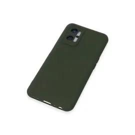 Newface Realme 9I 4G Kılıf Nano Içi Kadife Silikon - Koyu Yeşil