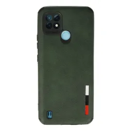 Newface Realme C21 Kılıf Loop Deri Silikon - Yeşil