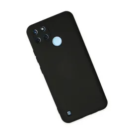 Newface Realme C25Y Kılıf Nano Içi Kadife Silikon - Siyah