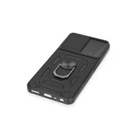 Newface Realme C35 Kılıf Pars Lens Yüzüklü Silikon - Siyah