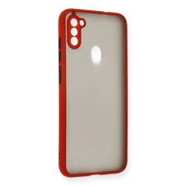 Newface Samsung Galaxy A11 Kılıf Montreal Silikon Kapak - Kırmızı