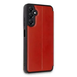 Newface Samsung Galaxy A15 4G Kılıf Flip Cover - Kırmızı
