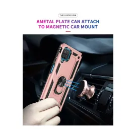 Newface Samsung Galaxy A22 Kılıf Sofya Yüzüklü Silikon Kapak - Rose