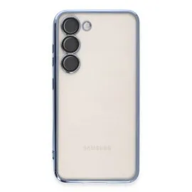Newface Samsung Galaxy S24 Plus Kılıf Razer Lensli Silikon - Açık Mavi