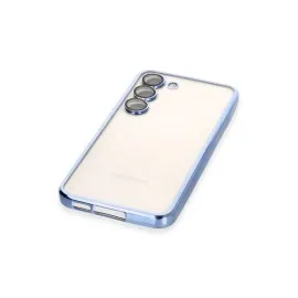 Newface Samsung Galaxy S24 Plus Kılıf Razer Lensli Silikon - Açık Mavi