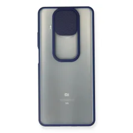 Newface Xiaomi Mi 10T Lite Kılıf Palm Buzlu Kamera Sürgülü Silikon - Lacivert