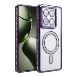 Newface Xiaomi Mi 14T Pro Joke Simli Magneticsafe Kılıf - Derin Mor