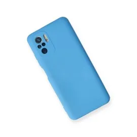 Newface Xiaomi Redmi Note 10 Kılıf Nano Içi Kadife Silikon - Mavi