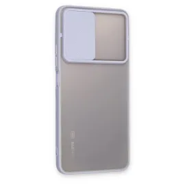 Newface Xiaomi Redmi Note 11 Pro Plus 5G Kılıf Palm Buzlu Kamera Sürgülü Silikon - Lila