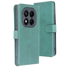 Newface Xiaomi Redmi Note 14 Pro 5G Kılıf Trend S Plus Kapaklı Kılıf - Yeşil