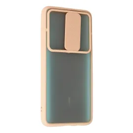 Newface Xiaomi Redmi Note 8 Pro Kılıf Palm Buzlu Kamera Sürgülü Silikon - Pembe