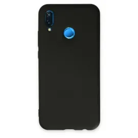 Newface Huawei P20 Lite Kılıf Nano Içi Kadife Silikon - Siyah