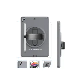 Newface iPad 10.2 (7.nesil) Kılıf Hand Strap Tablet Kılıfı - Gri