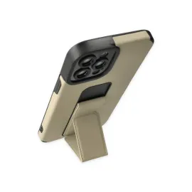 Newface Iphone 12 Pro Max Kılıf Mega Standlı Silikon - Gold