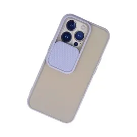 Newface Iphone 13 Pro Kılıf Palm Buzlu Kamera Sürgülü Silikon - Lila