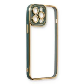 Newface Iphone 13 Pro Max Kılıf Liva Lens Silikon - Yeşil