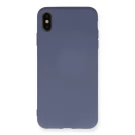 Newface Iphone Xs Max Kılıf Nano Içi Kadife Silikon - Gri