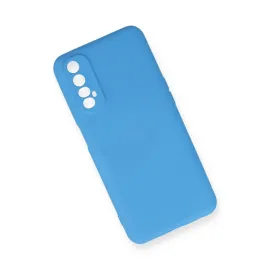 Newface Realme 7 Kılıf Nano Içi Kadife Silikon - Mavi