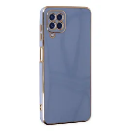 Newface Samsung Galaxy A12 Kılıf Volet Silikon - Mavi