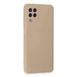 Newface Samsung Galaxy A22 Kılıf Nano Içi Kadife Silikon - Pudra