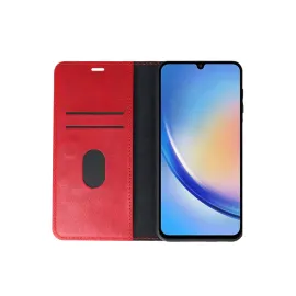 Newface Samsung Galaxy A24 4G Kılıf Trend S Plus Kapaklı Kılıf - Kırmızı