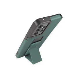 Newface Samsung Galaxy A33 5G Kılıf Mega Standlı Silikon - Yeşil