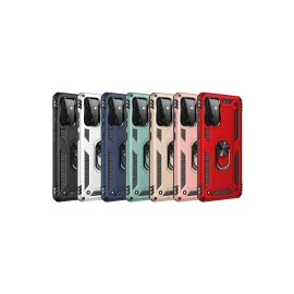 Newface Samsung Galaxy A72 Kılıf Sofya Yüzüklü Silikon Kapak - Kırmızı