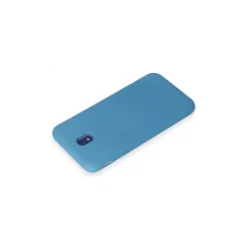 Newface Samsung Galaxy J7 Pro / J730 Kılıf Nano Içi Kadife Silikon - Mavi