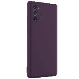 Newface Samsung Galaxy Note 20 Kılıf First Silikon - Mürdüm