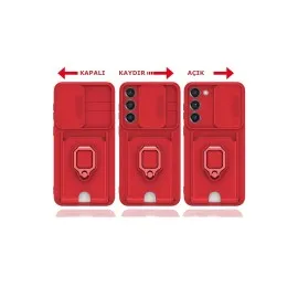 Newface Samsung Galaxy S23 Plus Kılıf Zuma Kartvizitli Yüzüklü Silikon - Pembe