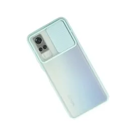 Newface Vivo Y53S Kılıf Palm Buzlu Kamera Sürgülü Silikon - Turkuaz